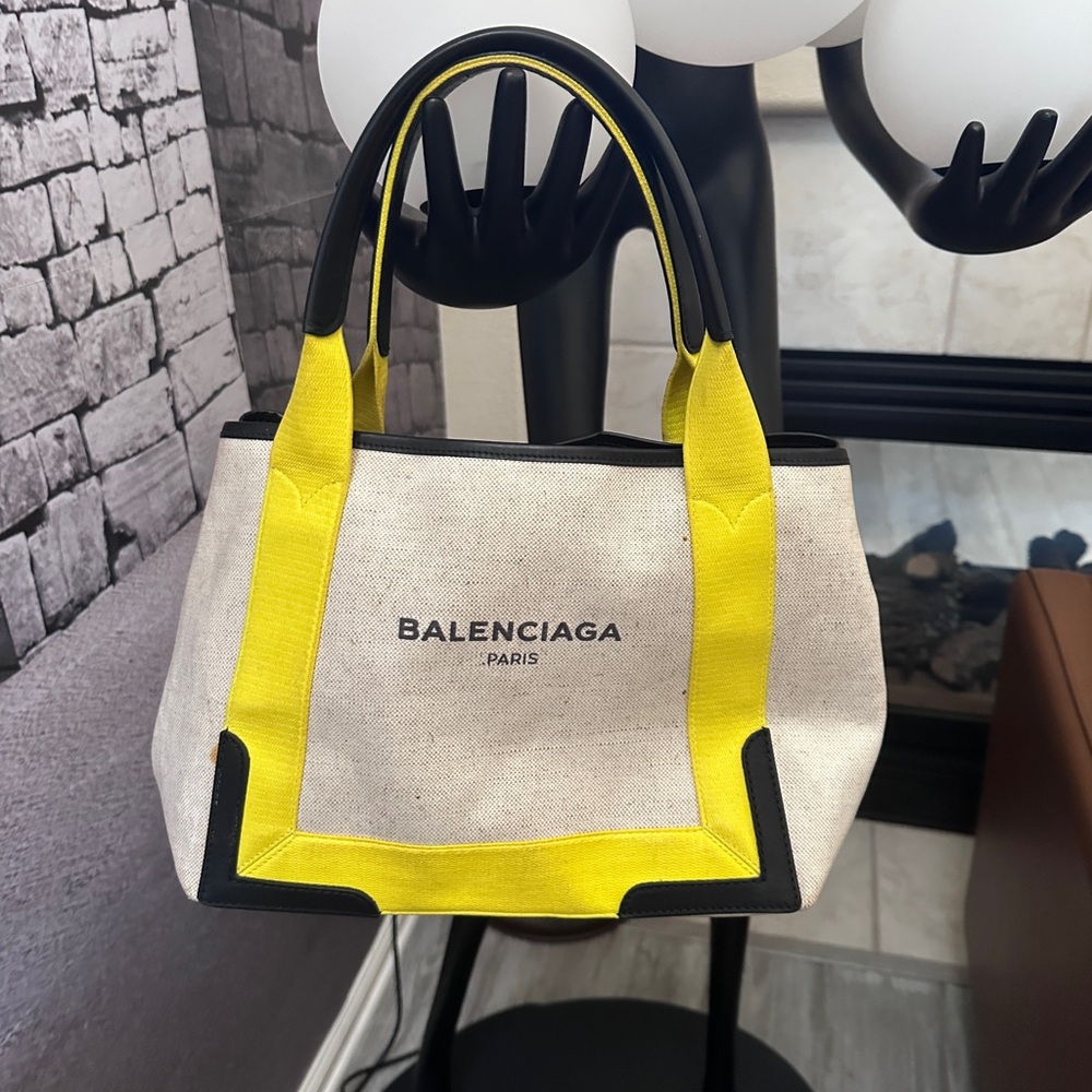 Balenciaga Beige and Yellow Tote - Picture 1 of 16